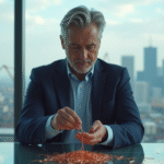 Economiste d'âge moyen examinant du cuivre dans un bureau moderne