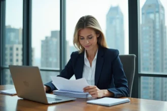Entrepreneur réfléchissant aux avantages du prêt professionnel pour son entreprise