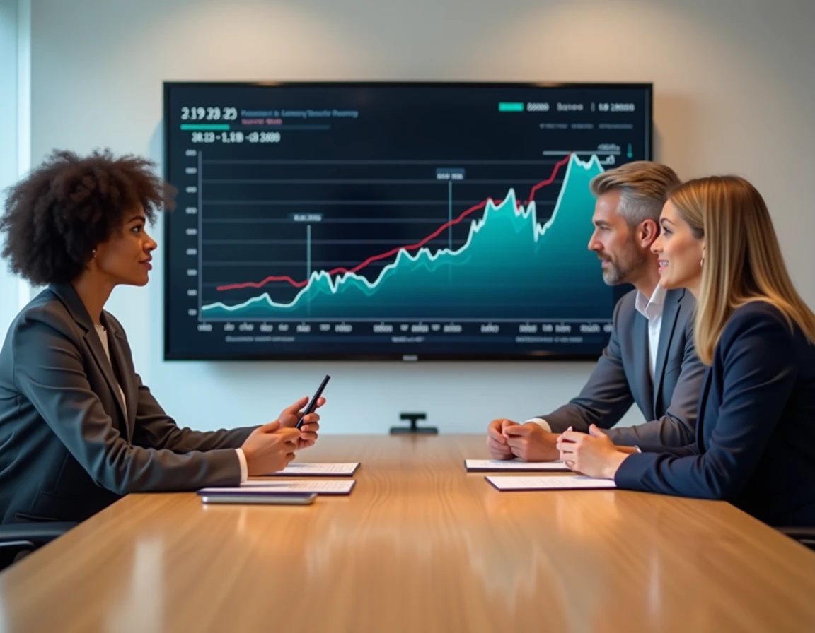 Investisseurs analysant l'évolution du cours de l'action Christian Dior suite aux résultats trimestriels